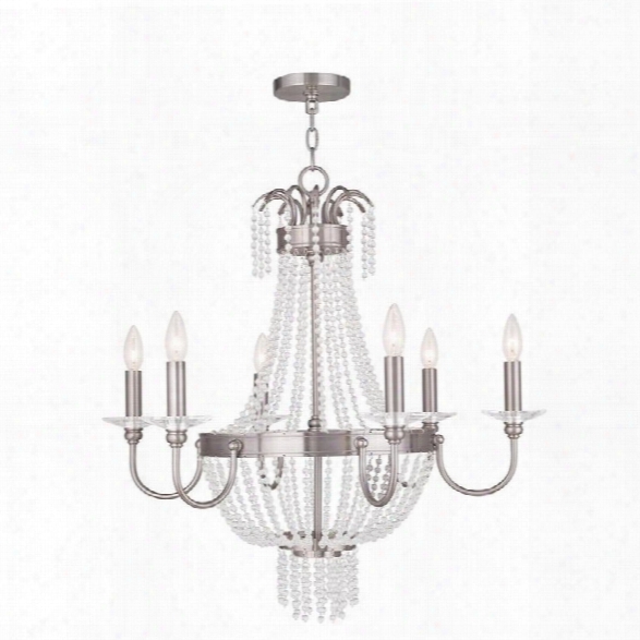 Livex Valentina Chandelier In Brushed Nickel