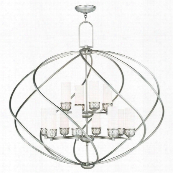 Livex Westfield Foyer Chandelier In Brushed Nickel