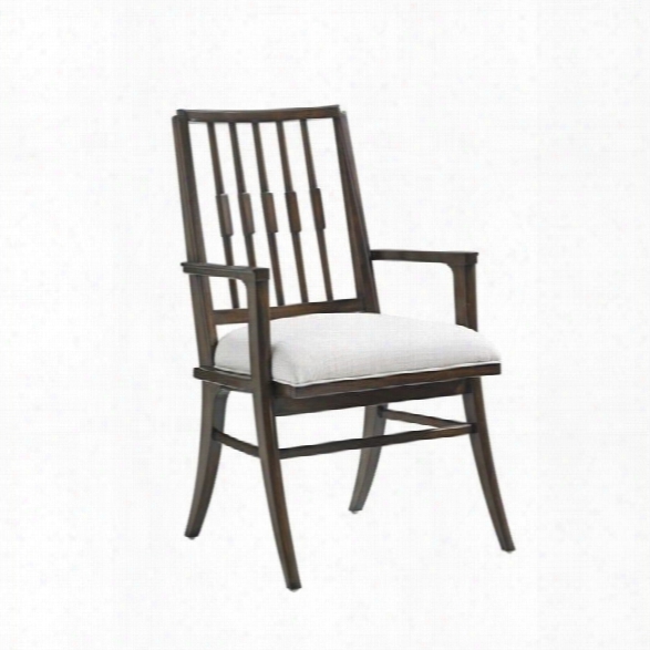 Stanley Furniture Crestaire Savoy Arm Dining Chair In Porter