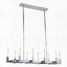 Elegant Lighting Corsica 10 Light Chandelier in Polished Nickel