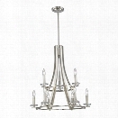 Z-Lite Verona 9 Light Chandelier in Brushed Nickel