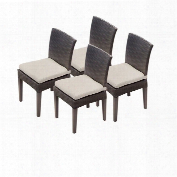 Tkc Napa Wicker Patio Dining Chairs In Beige (set Of 4)