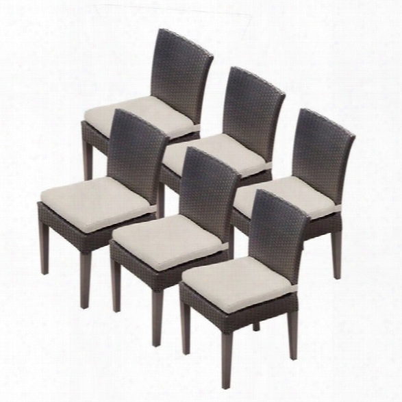 Tkc Napa Wicker Patio Dining Chairs In Beige (set Of 6)