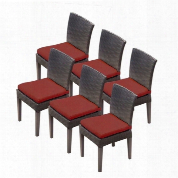 Tkc Napa Wicker Patio Dining Chairs In Terracotta (set Of 6)