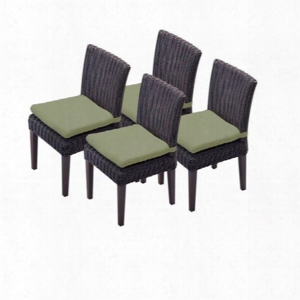 Tkc Venice Wicker Patio Dining Chairs In Cilantro (set Of 4)