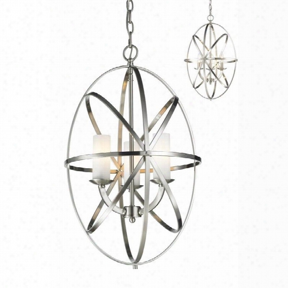 Z-lite Aranya 3 Light Pendant In Brushed Nickel