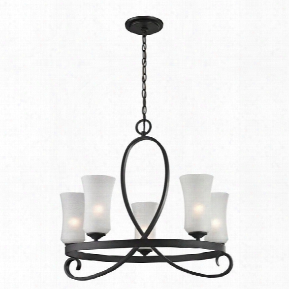 Z-lite Arshe 5 Light Chandelier In Bronze