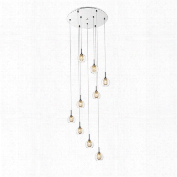 Z-lite Auge 9 Light Pendant In Chrome