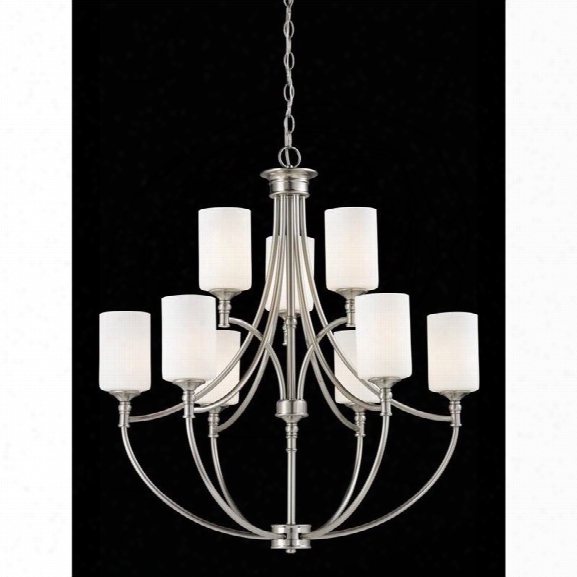 Z-lite Cannondale 9 Light Chandelier In Satin Nickel