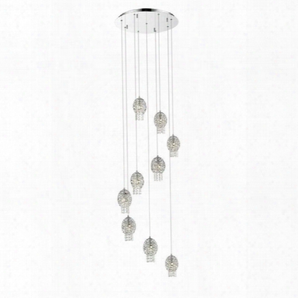 Z-lite Nabul 9 Light Pendant In Chrome