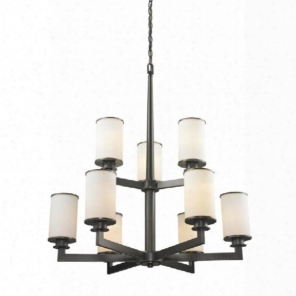 Z-lite Savannah 9 Light Chandelier In Olde Bronze