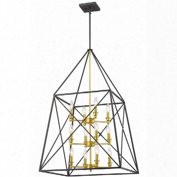 Z-lite Tressle 12 Light Pendant In Bronze Gold