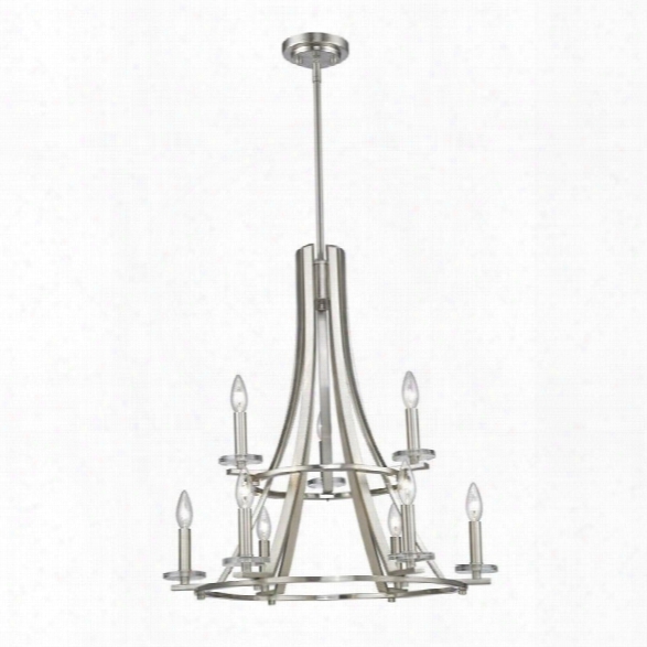 Z-lite Verona 9 Light Chandelier In Brushed Nickel