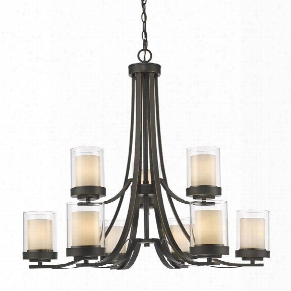 Z-lite Willow 9 Light Chandelier In Olde Bronze