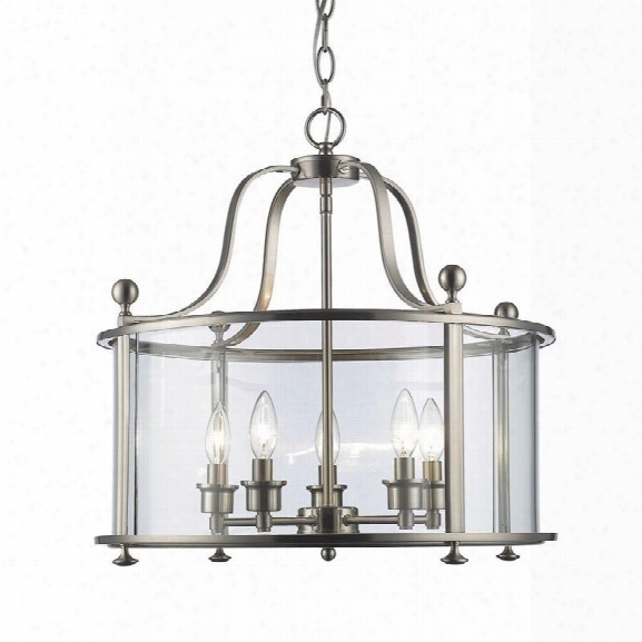 Z-lite Wyndham 5 Light Pendant In Brushed Nickel