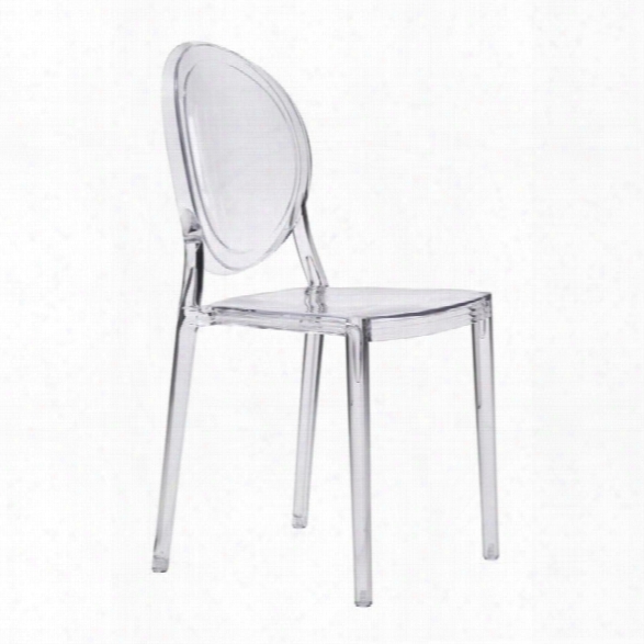 Zuo Specter Dining Chair In Clear (set Of 4)