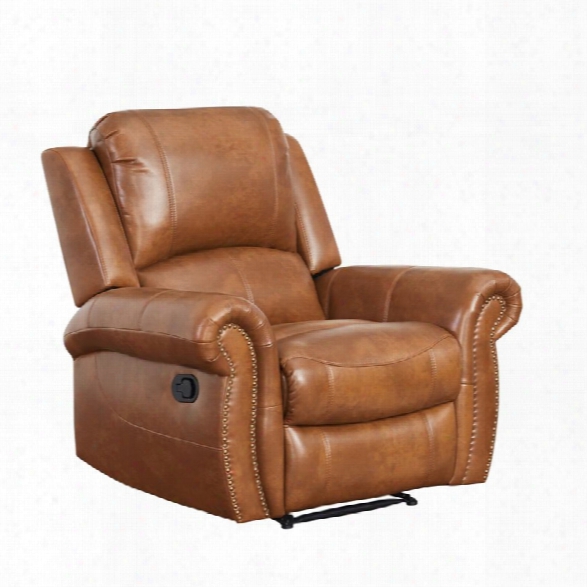 Abbyson Living Winston Leather Recliner In Brown