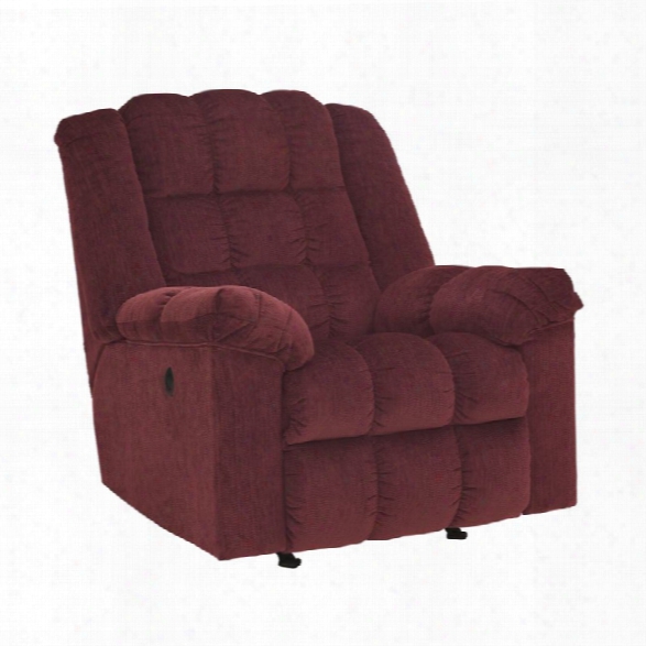 Ashley Ludden Power Rocker Recliner In Burgundy