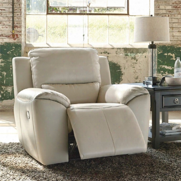 Ashley Valeton Zero Wall Power Recliner In Cream