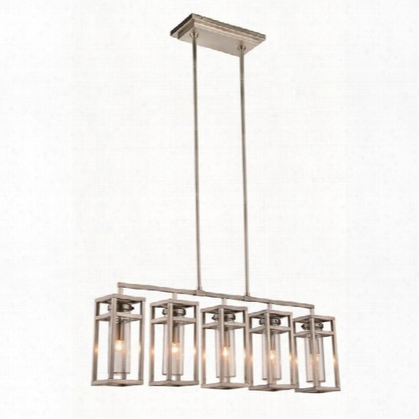 Elegant Lighting Bianca 6 5 Light Pendant Lamp In Nickel