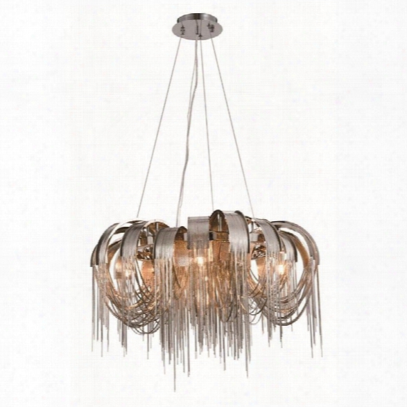 Elegant Lighting Blythe 26 5 Light Pendant Lamp In Chrome