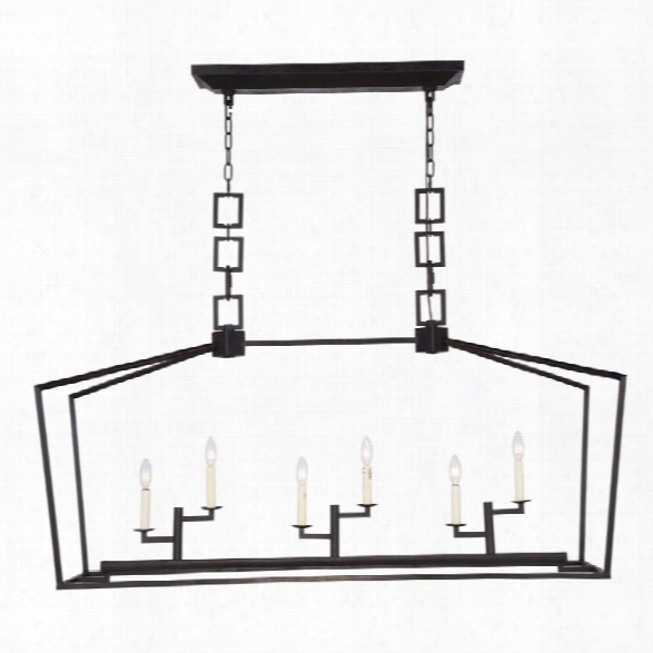 Elegant Lighting Denmark 6 Light Kitchen Island Pendant In Bronze