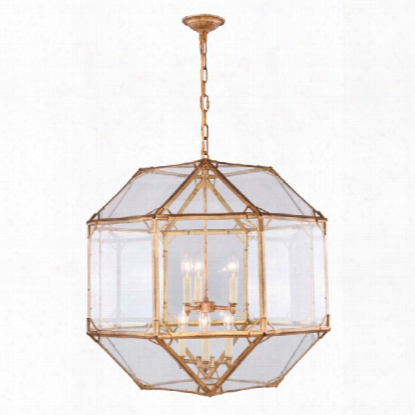 Elegant Lighting Gordon 6 Light Chandelier In Golden Iron