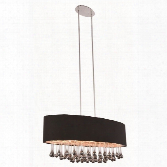 Elegant Lighting Metro 16 6 Light Pendant Lamp In Chrome