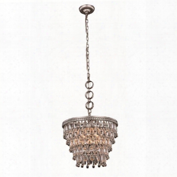 Elegant Lighting Nordic 16 4 Light Royal Crystal Pendant Lamp