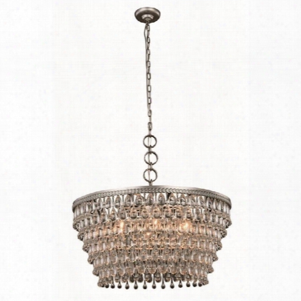 Elegant Lighting Nordic 28 6 Light Royal Crystal Pendant Lamp