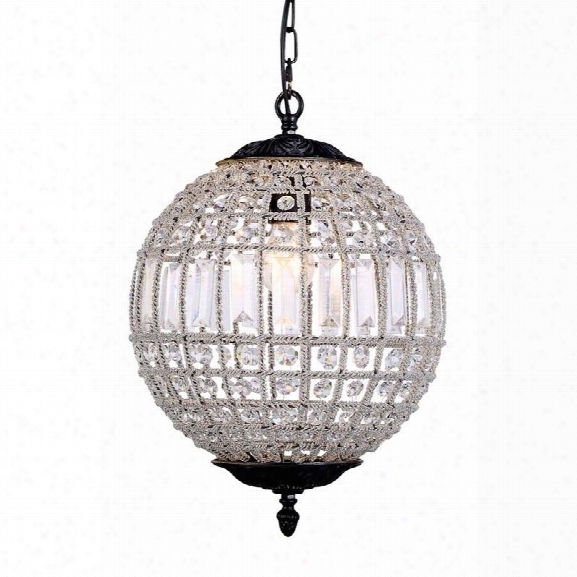 Elegant Lighting Olivia 12 Royal Crystal Pendant Lamp In Bronze