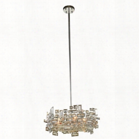 Elegant Lighting Picasso 20 6 Light Royal Crystal Pendant Lamp