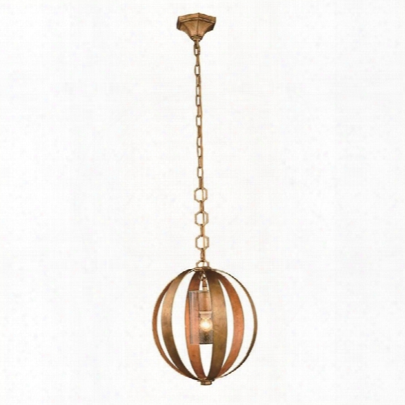 Elegant Lighting Serenity 15 Pendant Lamp In Golden Iron
