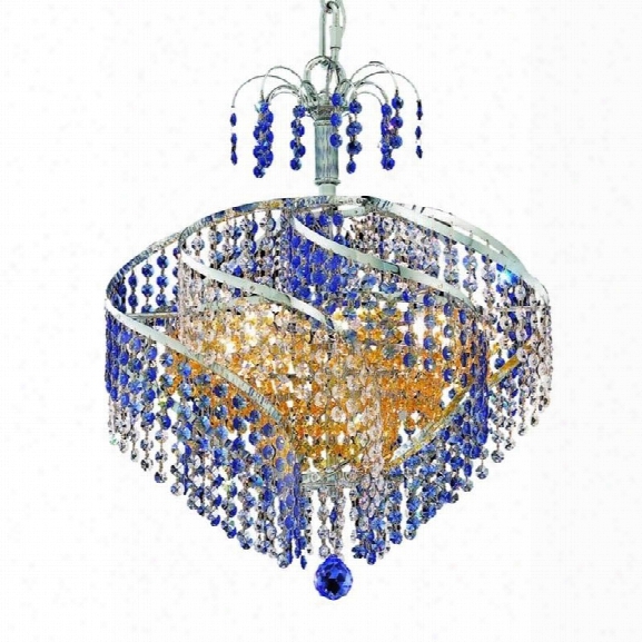 Elegant Lighting Spiral 18 8 Light Elements Crystal Pendant Lamp