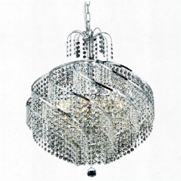 Elegant Lighting Spiral 22 10 Light Spectra Crystal Pendant Lamp