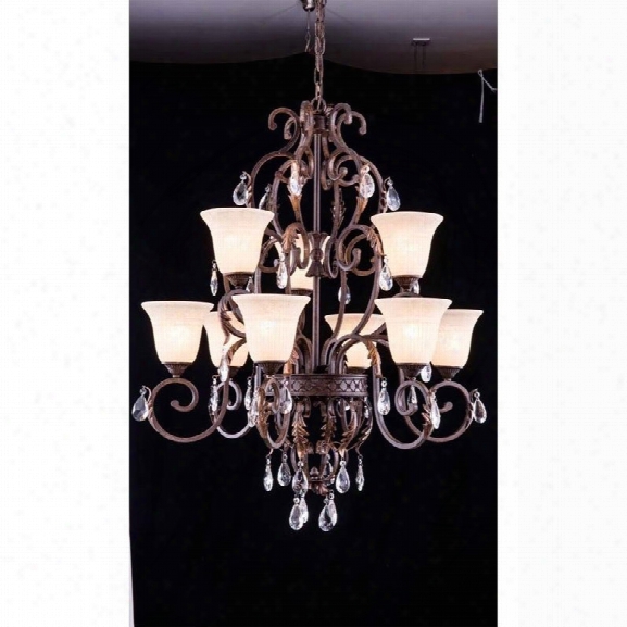 Elegant Lighting Troy 35 9 Light Royal Crystal Chandelier