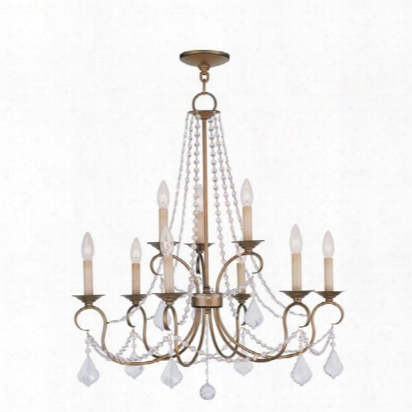 Livex Pennington Chandelier In Antique Gold Leaf