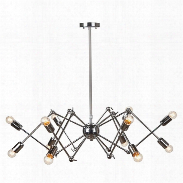 Nuevo Shai 12 Light Metal Adjustable Pendant In Silver