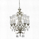 Z-Lite Melina 5 Light Chandelier in Antique Silver