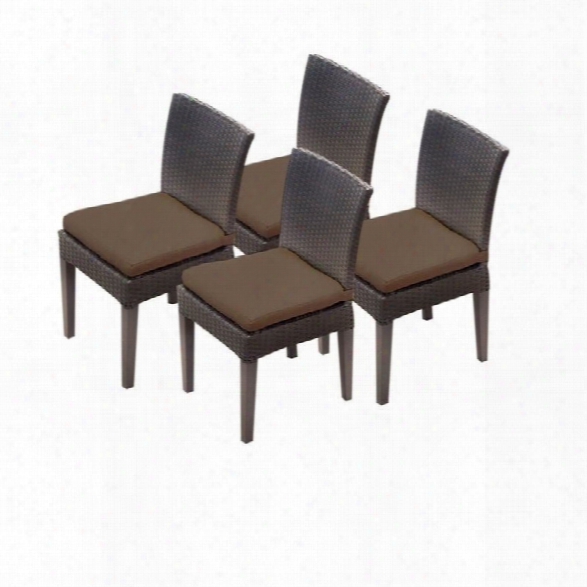 Tkc Napa Wicker Patio Dining Chairs In Cocoa (set Of 4)