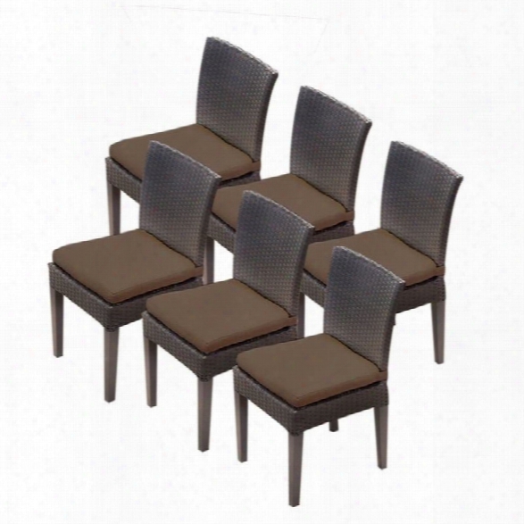 Tkc Napa Wicker Patio Dining Chairs In Cocoa (set Of 6)