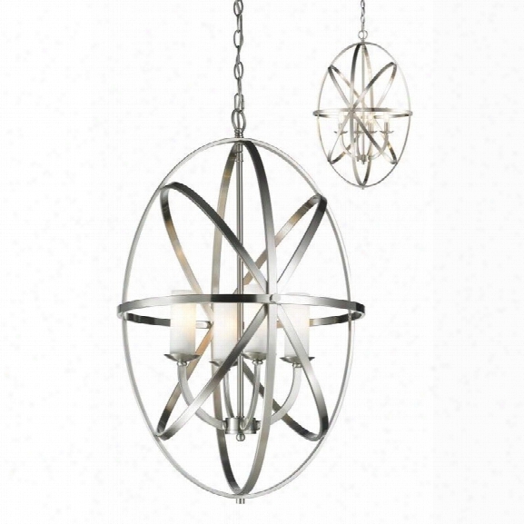 Z-lite Aranya 4 Light Pendant In Brushed Nickel