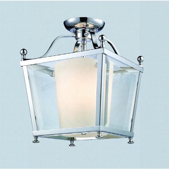 Z-lite Ashbury 3 Light Semi-flush Mount In Chrome