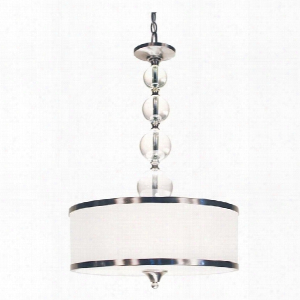 Z-lite Cosmopolitan 3 Light Pendant In Brushed Nickel