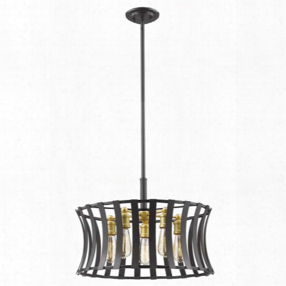 Z-lite Geist 5 Light Pendant In Bronze Gold