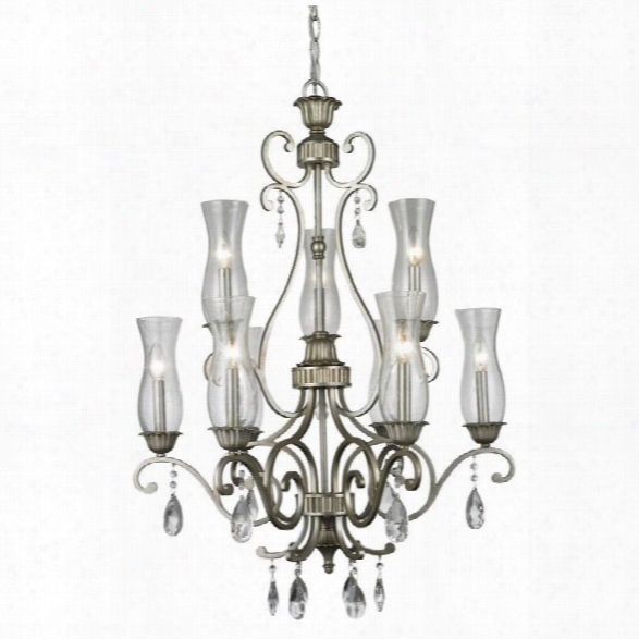 Z-lite Melina 9 Light Chandelier In Antique Silver