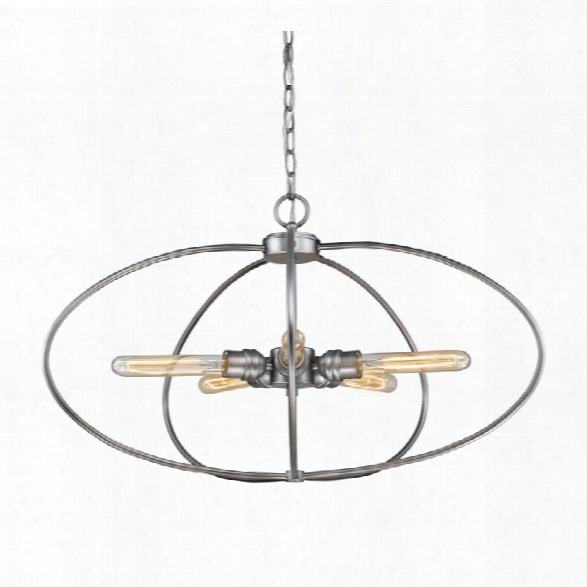 Z-lite Persis 5 Light Pendant In Clear And Old Silver