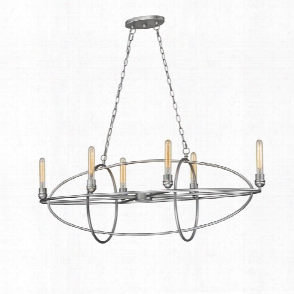 Z-lite Persis 6 Light Chandelier In Clear And Old Silver