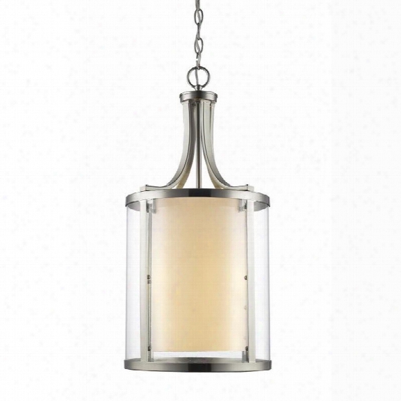 Z-lite Willow 4 Light Pendant In Brushed Nickel