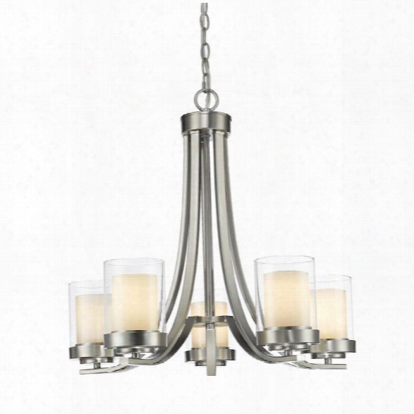 Z-lite Willow 5 Light Chandelier In Brushed Nickel